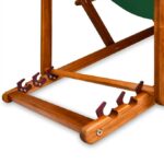 Sezlong din lemn, reglabil, pliabil, verde, 94x60x94cm, CASARIA® - imagine 3