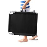 Sezlong cu parasolar, Hawaii, pliabil, rezistent la UV, antracit, 195 x 60 x 30 cm, Casaria® - imagine 3