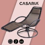 Sezlong ergonomic, miscari de balansare usoare, tetiera, 191 x 77 x 82 cm, CASARIA® - imagine 2