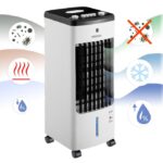 Racitor de aer portabil Monzana, 4 in 1, Ventilator, Umidificator, Ionizator, 60 W, 22,5 x 25 x 56 cm, alb/negru - imagine 10