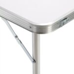 Masa pliabila gradina, camping, pescuit, tip valiza, inaltime raglabila, aluminiu, alb - imagine 8