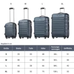 Set 4 trolere de diferite dimensiuni, S-M-L-XL, ABS, roti robuste, rotatie de 360°, antracit - imagine 2