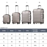 Set 4 trolere de diferite dimensiuni, S-M-L-XL, ABS, roti robuste, rotatie de 360°, bej - imagine 2