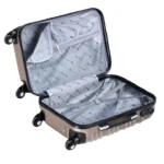 Set 4 trolere de diferite dimensiuni, S-M-L-XL, ABS, roti robuste, rotatie de 360°, bej - imagine 5