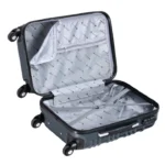 Set 4 trolere de diferite dimensiuni, S-M-L-XL, ABS, roti robuste, rotatie de 360°, antracit - imagine 4