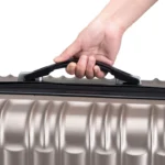 Set 4 trolere de diferite dimensiuni, S-M-L-XL, ABS, roti robuste, rotatie de 360°, bej - imagine 3