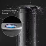 Cos de gunoi cu senzor deschidere-inchidere, Monzana®, 30 L, otel, negru - imagine 3