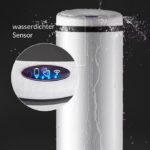 Cos de gunoi cu senzor deschidere-inchidere, Monzana®, 30 L, otel, alb - imagine 2