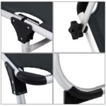 Sezlong cu parasolar, Malta, pliabil, rezistenta UV, negru, 210 x 61 x 35 cm, Casaria® - imagine 5