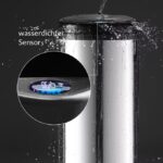 Cos de gunoi cu senzor deschidere-inchidere, Monzana®, 50 L, otel, argintiu - imagine 3