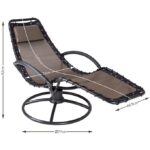 Sezlong ergonomic, miscari de balansare usoare, tetiera, 191 x 77 x 82 cm, CASARIA® - imagine 6