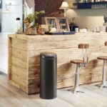 Cos de gunoi cu senzor deschidere-inchidere, Monzana®, 40 L, otel, negru - imagine 4