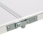Masa pliabila gradina, camping, pescuit, tip valiza, inaltime raglabila, aluminiu, alb - imagine 13