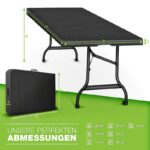 Masa pliabila gradina/camping,terasa,capacitate 200 kg, interior/exterior, 180x75x73cm,Tillvex,negru - imagine 6