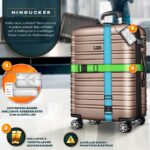 Set trolere pentru voiaj, 3 piese, marimi diferite, M, L, XL, include cantar, curele si eticheta pentru bagaje, maner telescopic, cu incuietoare, gold - imagine 8