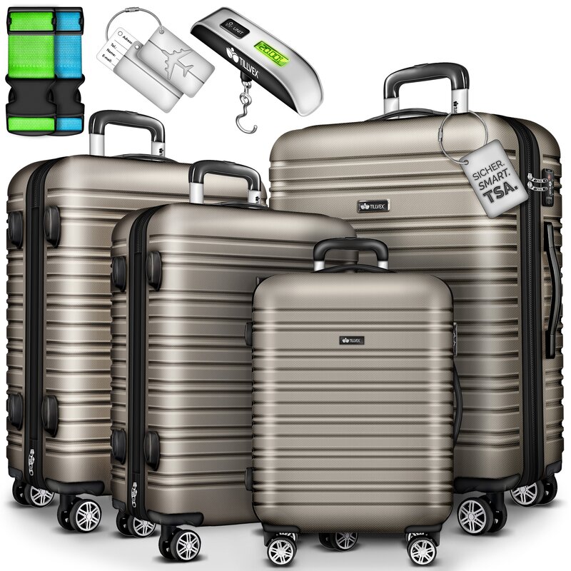 tillvexz-reisekoffer-set-4-tlg-champagner-koffer-hartschale-trolley-kofferset-tasche-s-m-l-xl