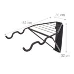 Suport pentru 2 biciclete, de perete, pliabil, capacitate aprox. 50 kg, otel, negru, Relaxdays - imagine 3