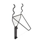 Suport pentru 2 biciclete, de perete, pliabil, capacitate aprox. 50 kg, otel, negru, Relaxdays - imagine 5