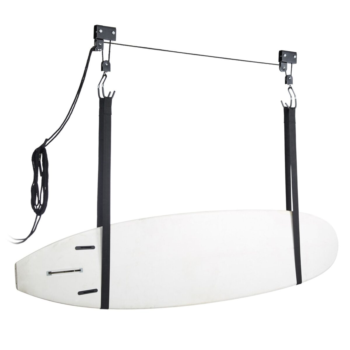 Suport biciclete, pentru tavan, cu elevator, capacitate 57 kg, Relaxdays - imagine 3