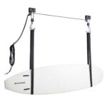 Suport biciclete, pentru tavan, cu elevator, capacitate 57 kg, Relaxdays - imagine 3