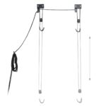 Suport biciclete, pentru tavan, cu elevator, capacitate 57 kg, Relaxdays - imagine 4
