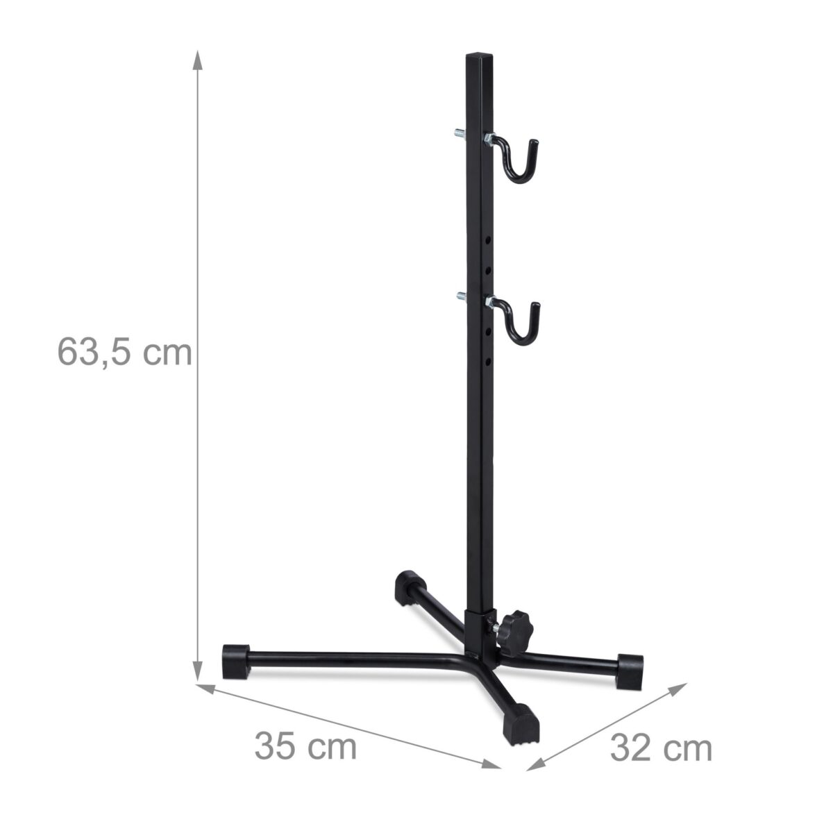 Suport reglabil pentru repararea bicicletelor, 63,5 x 32 x 35 cm, Relaxdays - imagine 4