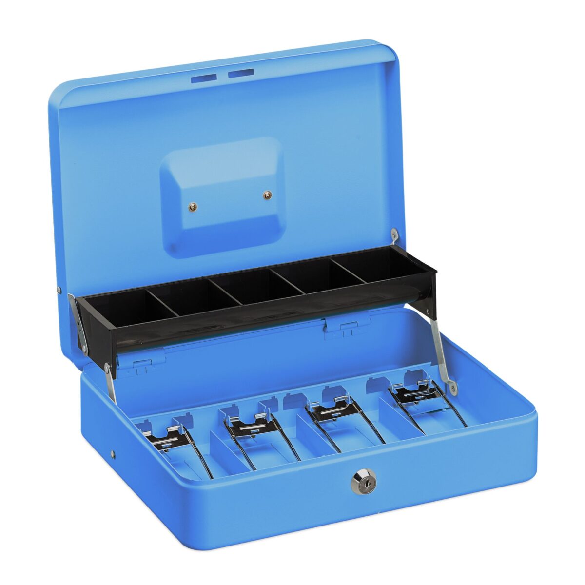 Caseta valori pentru bancnote si monede, albastru, 8,5 x 30,5 x 24,5 cm - imagine 7