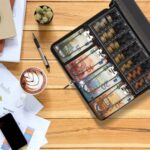 Caseta bani pentru monede si bancnote, gri deschis, 8.5 x 30.5 x 24.5 cm - imagine 6