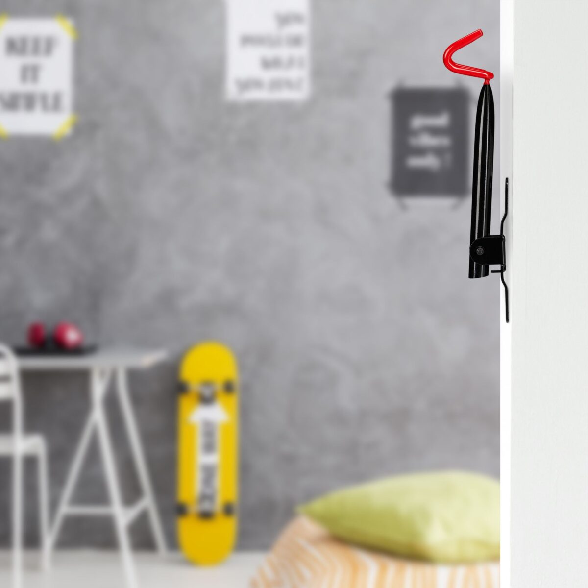 Suport bicicleta pentru perete, 20 x 25 x 36 cm, din otel, negru, Relaxdays - imagine 6