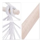Hamac suspendat din bumbac, sarcina maxima 150 kg, interior/exterior, 150 x 100 x 40 cm, Relaxdays - imagine 6