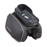 Geanta cadru de bicicleta, 2 buzunare laterale, compartiment pentru telefon, Relaxdays