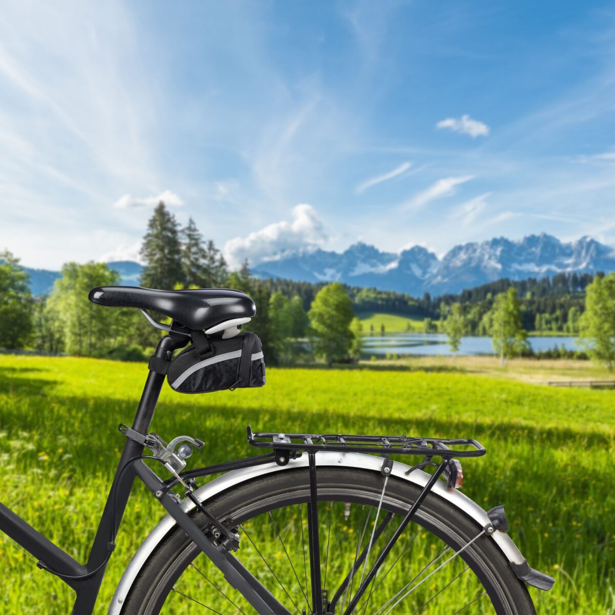 Geanta pentru bicicleta, cu elemente de fixare, impermeabila, 8 x 12 x 15 cm, Relaxdays - imagine 2