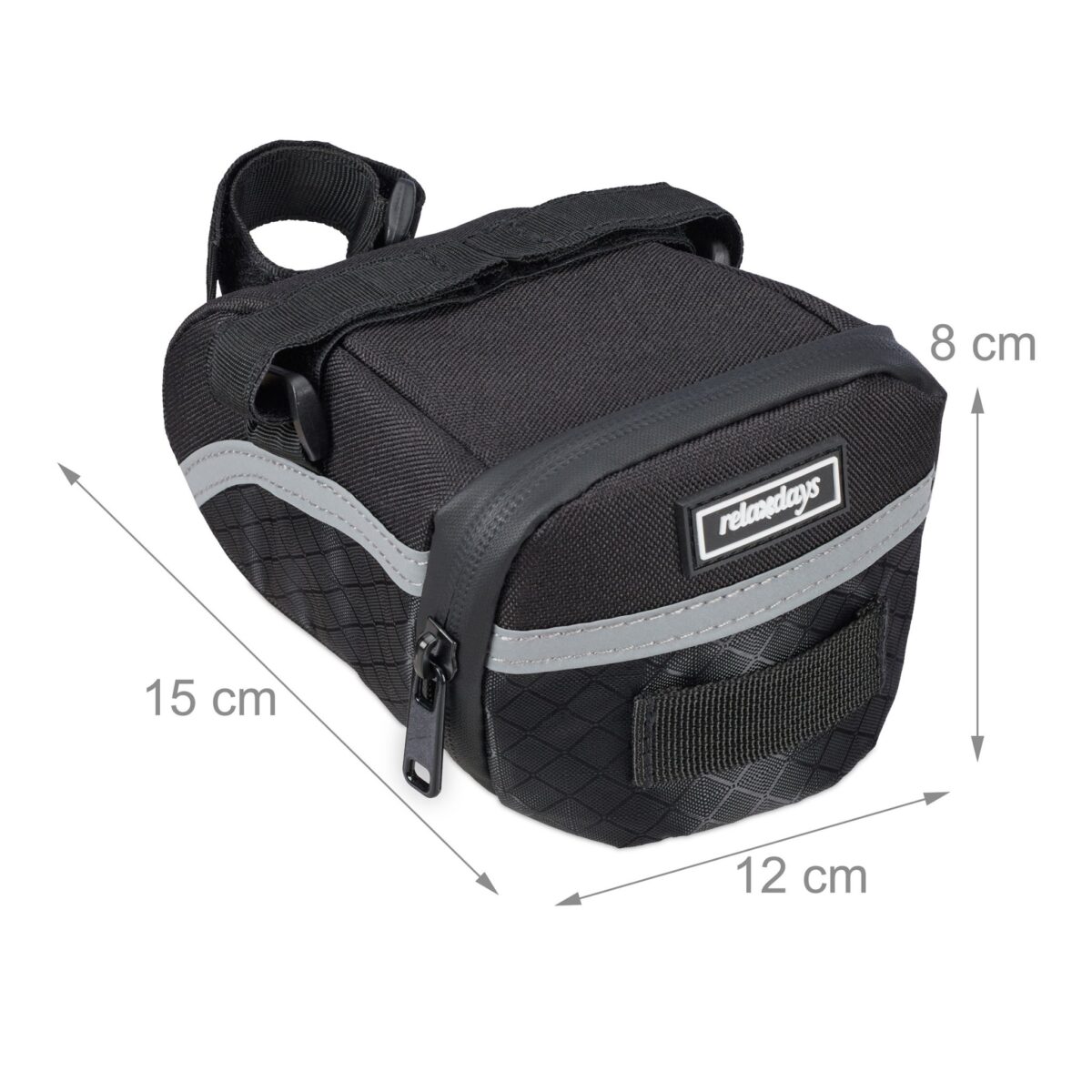 Geanta pentru bicicleta, cu elemente de fixare, impermeabila, 8 x 12 x 15 cm, Relaxdays - imagine 4