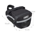 Geanta pentru bicicleta, cu elemente de fixare, impermeabila, 8 x 12 x 15 cm, Relaxdays - imagine 4