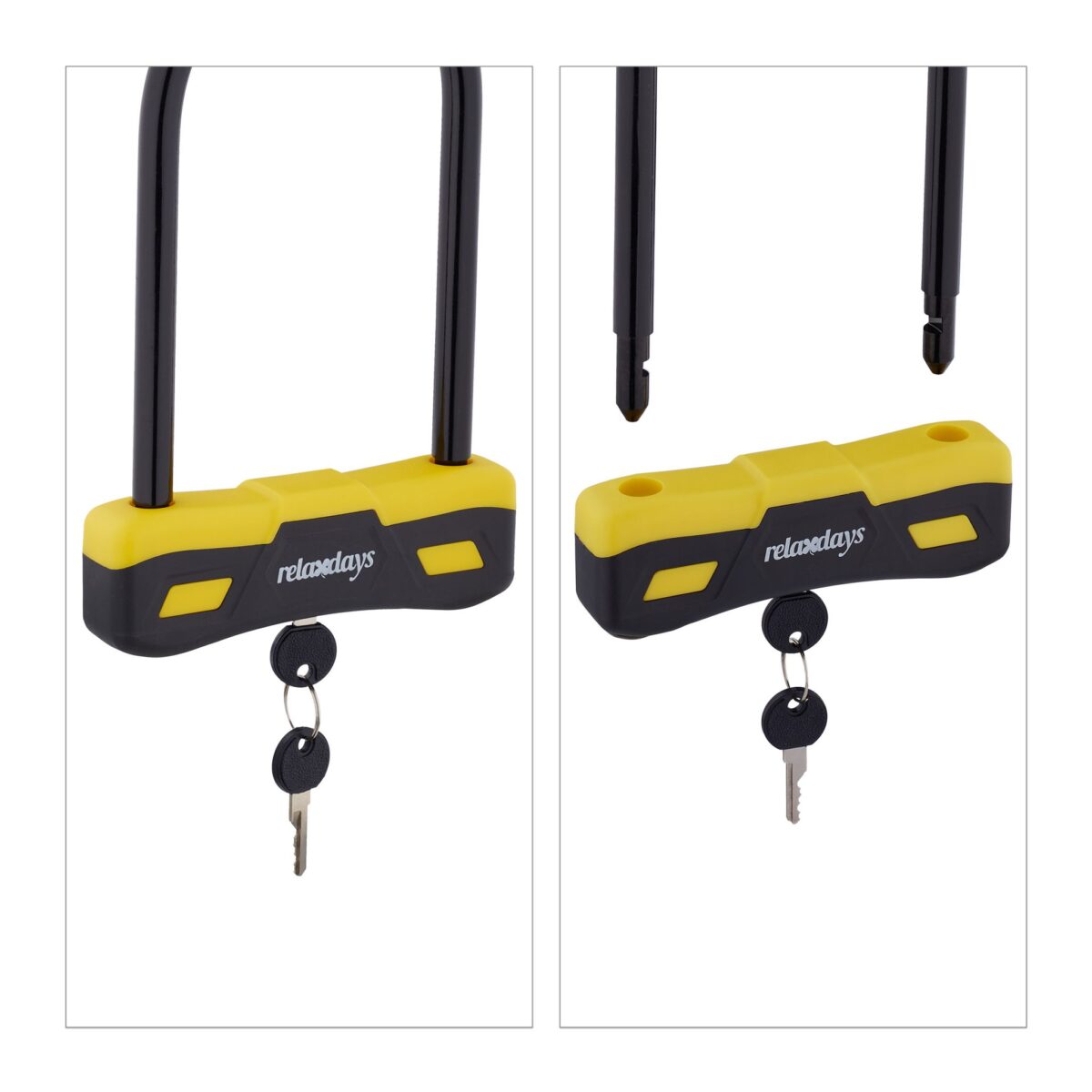 Lacat pentru biciclete, 25,5 x 16,5 x 3 cm, din otel, Relaxdays - imagine 6