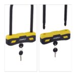 Lacat pentru biciclete, 25,5 x 16,5 x 3 cm, din otel, Relaxdays - imagine 6