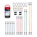 Set 30 cordoane elastice cu carlig/spanngummi, Relaxdays