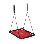 Leagan patrat tip cuib, 159 x 77 x 103 cm, rosu, Relaxdays