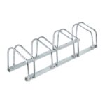 Suport pentru 4 biciclete, fixare pe sol, din otel, 27 x 100 x 33 cm, Relaxdays