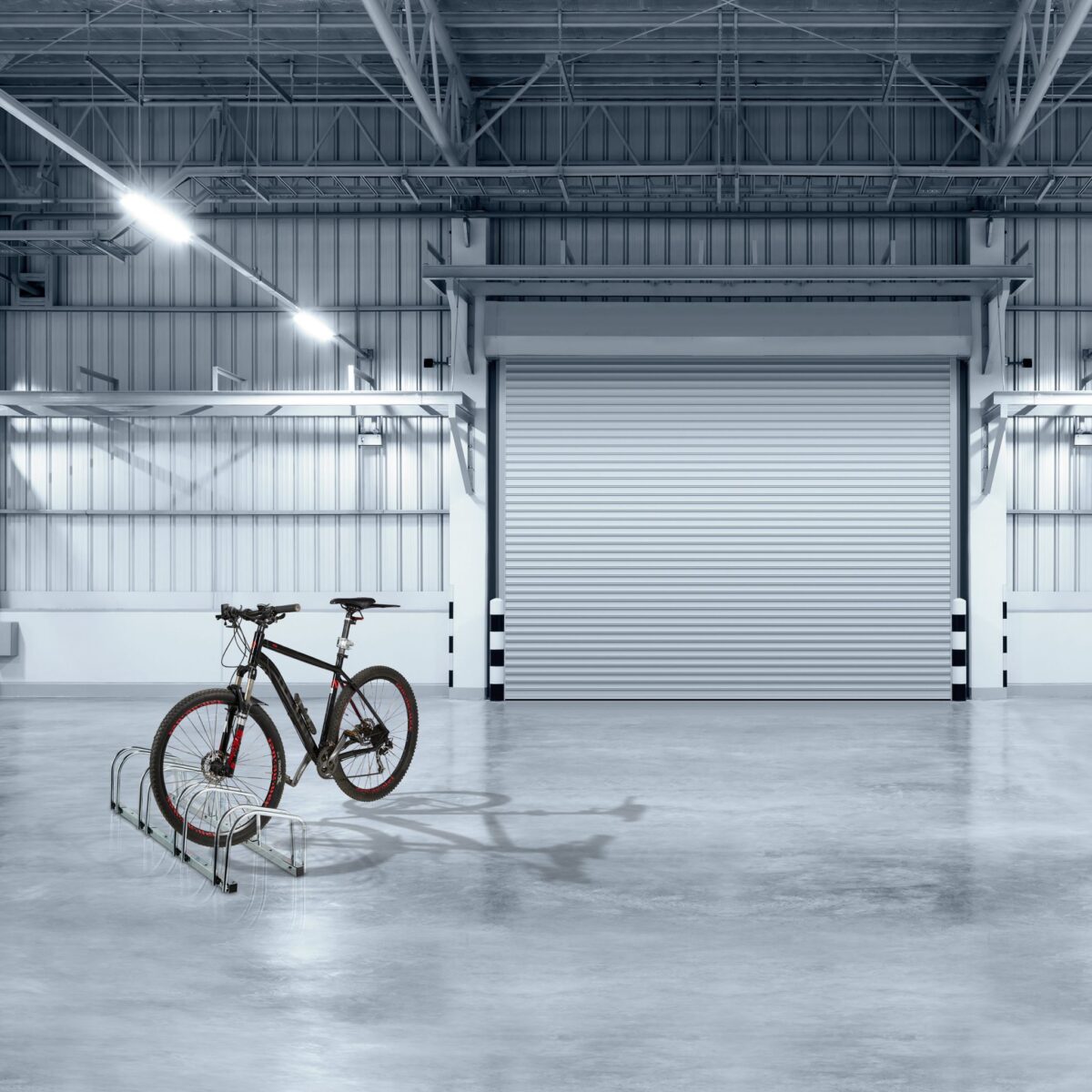 Suport pentru 4 biciclete, fixare pe sol, din otel, 27 x 100 x 33 cm, Relaxdays - imagine 2