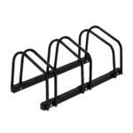 Suport pentru 3 biciclete, fixare sol, din otel, 27 x 67,5 x 33 cm, Relaxdays