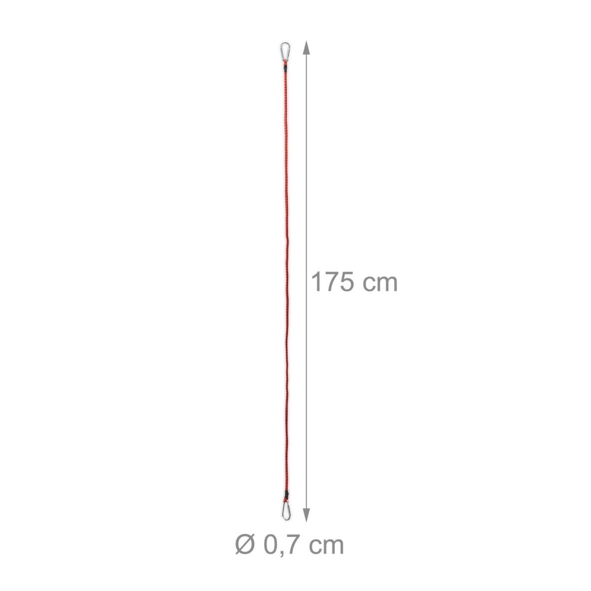 Set 3 cordoane elastice cu carabine, de 175 cm, Relaxdays - imagine 4