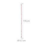 Set 3 cordoane elastice cu carabine, de 175 cm, Relaxdays - imagine 4