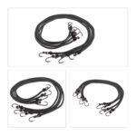 Set 24 cordoane elastice cu carlig/spanngummi, negru, Relaxdays - imagine 6