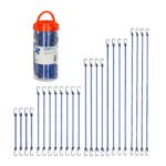 Set 24 cordoane elastice cu carlig/spanngummi, albastru, Relaxdays