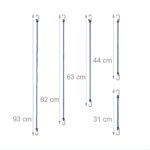 Set 24 cordoane elastice cu carlig/spanngummi, albastru, Relaxdays - imagine 4