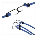 Set 24 cordoane elastice cu carlig/spanngummi, albastru, Relaxdays - imagine 8