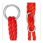 Leagan tip cuib pentru gradina, copii si adulti, ⌀ 90 cm, rosu, Relaxdays - imagine 7