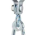 Set de 2 carlige, pentru leagan, cu carabiniere, ⌀ 2,5 cm, Relaxdays - imagine 6