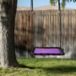 Leagan patrat tip cuib, 159 x 77 x 103 cm, mov, Relaxdays - imagine 4